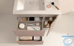 Тумба Jacob Delafon Soprano 96 квебекский дуб с раковиной Soprano 100