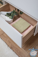 Тумба Aquanet Гласс 90 с раковиной Орлеан 90 белый глянец