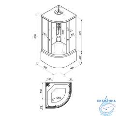 Душевая кабина Тритон Стандард 90х90 Б профиль белый, стело полосы Щ0000061836