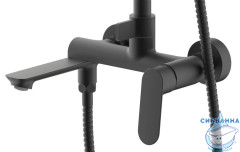 Душевая система Azario Alanti 250 1 режим AZ-K2332-1B (черный матовый)