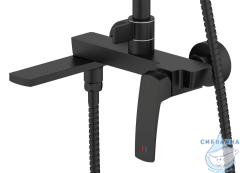 Душевая система Azario Conda 250 1 режим AZ-K2411B (черный матовый)