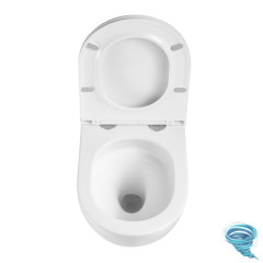 Унитаз подвесной безободковый Lemark Glazer 9614003 с сиденьем быстросъемным Soft Close (микролифт)