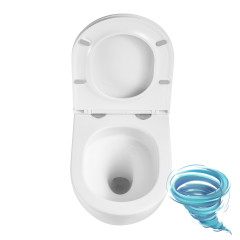 Унитаз подвесной безободковый Lemark Glazer 9614003 с сиденьем быстросъемным Soft Close (микролифт)