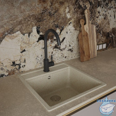 Смеситель для кухни Oliveeka OL-963002-MB (черный матовый)