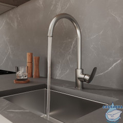 Смеситель для кухни с каналом для фильтрованной воды, сатин, Rora, Milardo, RORBNFJM05