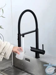 Смеситель кухни Gappo G4397-56 (черный матовый)