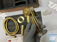 Встраиваемый смеситель с гигиеническим душем Timo Saona 2389/17SM (золото матовое)