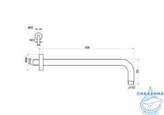 Держатель верхнего душа Aquatek AQ2176CR (хром)
