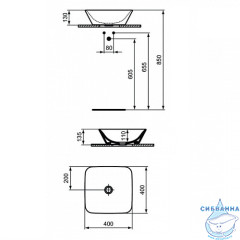 Раковина 40 см Ideal Standard Connect Air E034701
