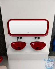 Зеркало для ванной ABBER Kristall 120  AT6702Rubin с подсветкой