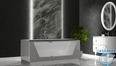Акриловая ванна 1Marka Neo 170x75 (стекло матовое серое)