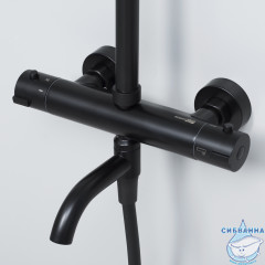 Душевая система Wasserkraft A28801 Thermo 300 1 режим (черный матовый)