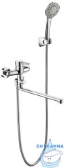 Cмеситель для ванны с душевым гарнитуром Bravat Slim F6332366CP-01L-RUS (хром)