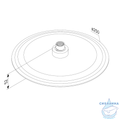 Верхний душ Damixa Scandinavian 25 см 936050000 (хром)