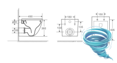 Инсталляция Loranto 4501 в комплекте с унитазом Grossman GR-4455SQ c сиденьем Soft close (микролифт) 