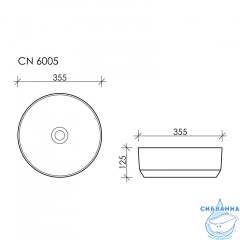  Раковина на столешницу 36 см Ceramicanova Element CN6005