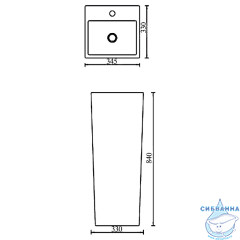 Раковина напольная 35 см SantiLine SL-4010