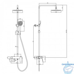 Душевая система Lemark Bronx 230 1 режим LM3762BL (черный матовый)