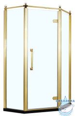 Душевое ограждение Azario Ontario 100x100 профиль золото, стекло прозрачное AZ-NBB3231 1000 GOLD			 (без поддона)