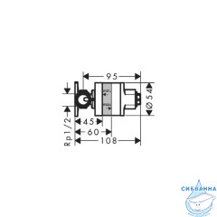 Встраиваемая часть гигиенического душа hansgrohe 29235180