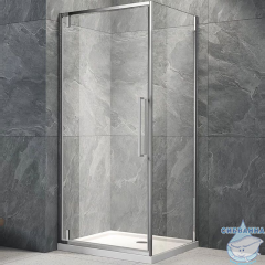 Душевое ограждение Veconi Ровиго 70x70 профиль хром, стекло прозрачное RV033-7070-01-C7 (без поддона)