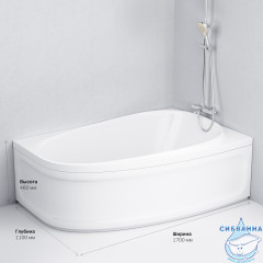 Ванна акриловая 170х110 см AM.PM Like W80A-170R110W-A