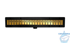 Дренажный трап для душа Plastbrno Design2 SZA8550 55 см с решеткой (матовое золото) 