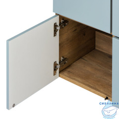 Тумба Акватон Мишель 80 дуб рустикальный/фьорд, без раковины и столешницы 1A256801MIX30