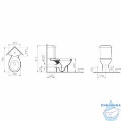 Унитаз напольный угловой Vitra Arkitekt 9754B003-7200 с бачком и сиденьем 