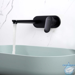 Смеситель для раковины встраиваемый Aquatek Ника AQ1813MB (черный матовый)