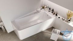 Акриловая ванна 1Marka Direct 170х100 R с каркасом