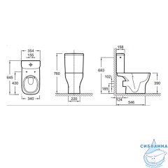 Унитаз напольный безободковый Jacob Delafon Struktura UJAJ102-WTE с бачком и сиденьем Soft Close (микролифт)