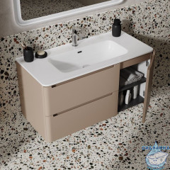 Тумба с умывальником, подвесная, 100 см, капучино, Edifice, IDDIS, EDI10C0i95K подходит умыв. 0101000i28