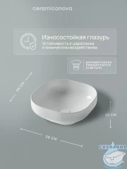  Раковина на столешницу 38 см Ceramicanova Element CN5032