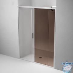 Дверь в нишу AM.PM Gem W90G-150-1-195MG 150 см профиль хром, стекло тонированное