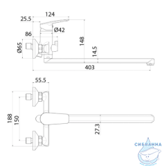 Смеситель для ванны Iddis Plain PLNSB02i10WA (хром)