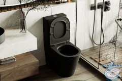 Унитаз напольный Abber Bequem AC1112TMB  с бачком и сиденьем Soft Close (микролифт)