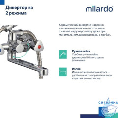 Смеситель для ванны, Tring, Milardo, TRISB02M02