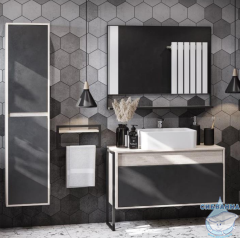  Пенал Aquaton Лофт Урбан 37 см  дуб орегон/серый графит