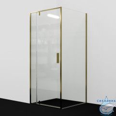 Душевое ограждение Wasserkraft Aisch 55P20 90x80 профиль золото, стекло прозрачный (без поддона)
