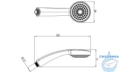  Ручной душ Lemark LM8010C 1 режим (хром)