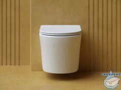 Унитаз подвесной безободковый Ceramicanova Balearica Rimless CN6000MW с сиденьем быстросъемным Soft Close (микролифт)