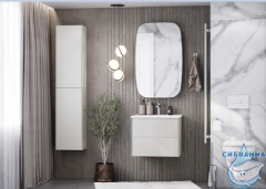 Тумба Акватон Сохо 60 с раковиной Элина 60 слейт/галька серая