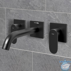 Встраиваемый смеситель для ванны Wasserkraft Elbe 7445 (черный матовый)