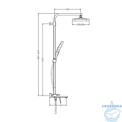 Душевая система Raglo 330 1 режим R51.24.09 (графит)
