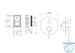 Встраиваемый смеситель для ванны Aquatek Европа AQ1347CR (хром)