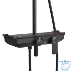 Душевая система Lemark Tropic 240 1 режим LM7012BL (черный матовый)