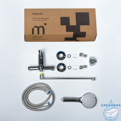 Смеситель для ванны с длинным изливом, Stripe, Milardo, STRSB02M10