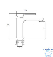 Смеситель для раковины Gappo G1017-8 (без донного клапана) (хром/белый)
