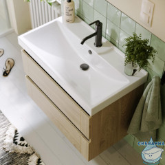 Тумба Aqwella Astrid 80 дуб двос с раковиной Фест 80